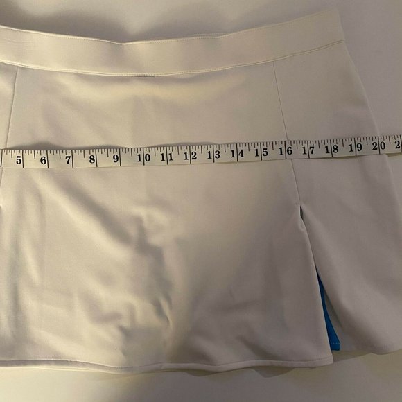 LACOSTE SPORT WOMENS WHITE BLUE SKIRT SIZE 42 - Picture 6 of 9